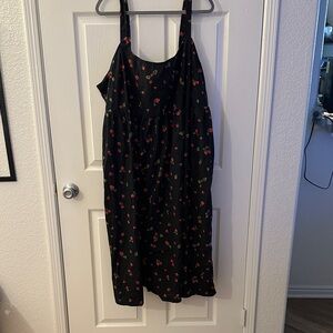 Black Strawberry print dress